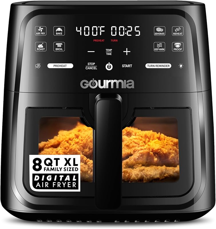 VortexChef 5.8L Digital Air Fryer with 10 Preset Modes